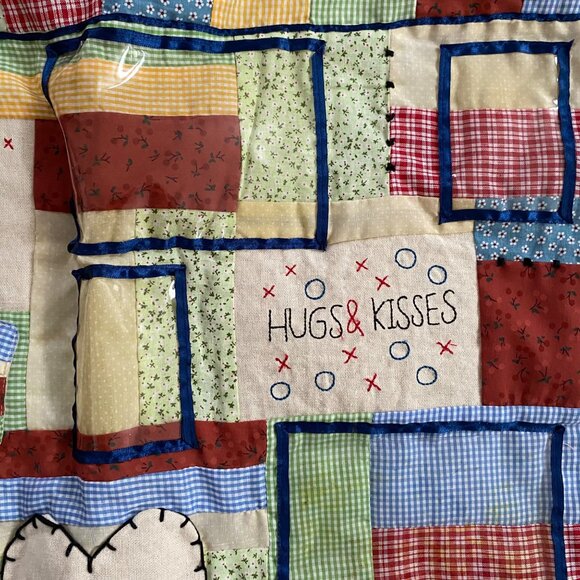 Grandmas Heartfelt Patchwork Wall Hanging Quilt Photo Keeper Sentimental Quotes - Picture 8 of 11